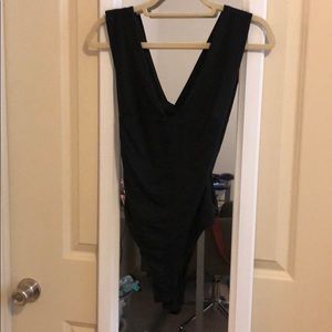 Crossback Black Bodysuit
